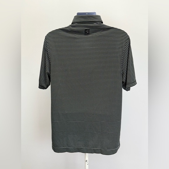 FOOTJOY Men’s black with white stripe golf polo size M - Picture 6 of 13